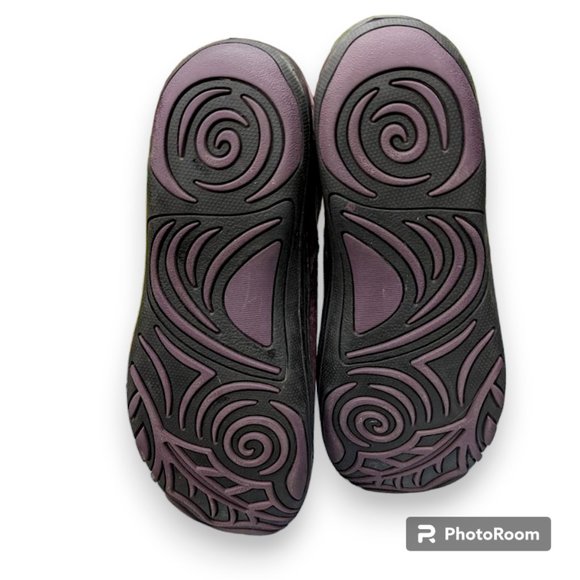 Clarks Privo Ryegrass Eggplant Purple Suede Walking Shoe Hook & Loop size 8.5 - Picture 4 of 9